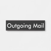 Porte-nom Pour Porte Noir de courrier sortant (Devant)