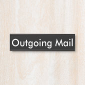 Porte-nom Pour Porte Noir de courrier sortant (Devant)