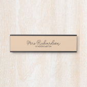 Porte-nom Pour Porte Nom de l'enseignant personnalisé Grade Simple Mode (Devant)