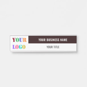 Porte-nom Pour Porte Nom d'information du logo personnalisé Bureau d'af