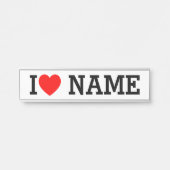 Porte-nom Pour Porte Nom du coeur (Devant)