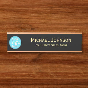 Porte-nom Pour Porte Nom du logo Professionnel Business Office Titre