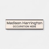 Porte-nom Pour Porte Nom et couleur personnalisés (Devant)