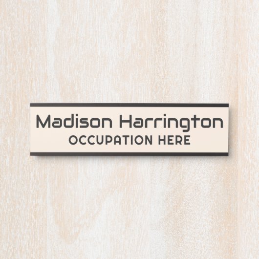 Porte-nom Pour Porte Nom et couleur personnalisés (Devant)