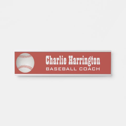 Porte-nom Pour Porte Nom et couleur personnalisés du baseball (Devant)