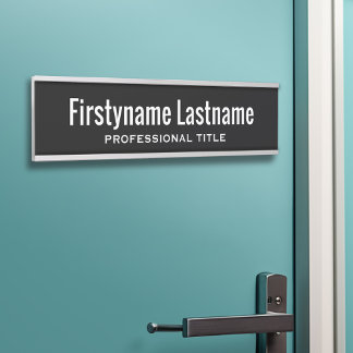 Porte-nom Pour Porte Nom noir de base et titre professionnel