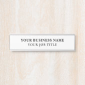 Porte-nom Pour Porte Nom Titre Porte de bureau de l'employé (Devant)