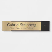 Porte-nom Pour Porte Office professionnel Gold Modern (Devant)
