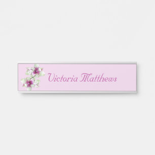 Porte-nom Pour Porte Orchidées accrochantes de violette de vert de ros