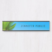 Porte-nom Pour Porte Palms Blue Sky Moderne Nature Modèle tendance Long (Devant)