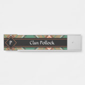Porte-nom Pour Porte Panneau Clan Pollock Tartan Door (Devant)