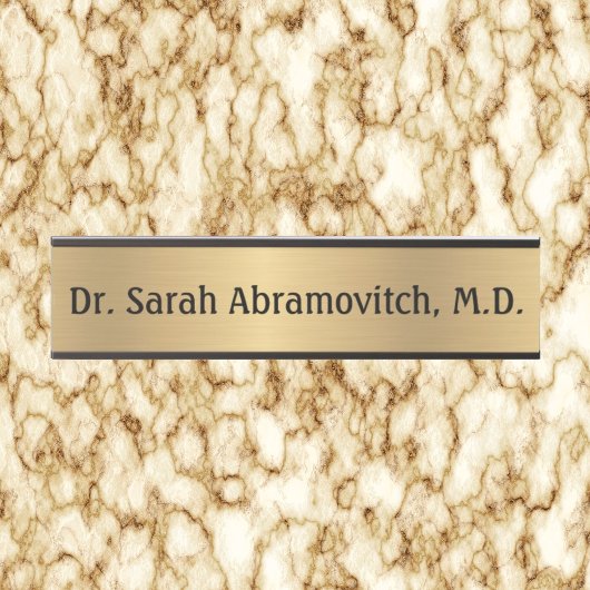 Porte-nom Pour Porte Panneau de la porte du Docteur Gold