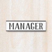 Porte-nom Pour Porte Panneau de nom de porte suspendu pour gestionnaire (Devant)