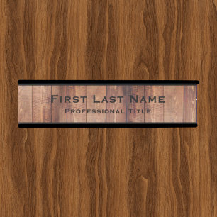 Porte-nom Pour Porte Panneau de porte de bureau moderne aspect grain de