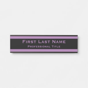 Porte-nom Pour Porte Panneau de porte de bureau moderne signes lavande