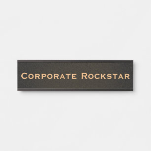 Porte-nom Pour Porte Panneau de porte de bureau noir drôle d'entreprise