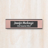 Porte-nom Pour Porte Panneau de porte rose Gold Office (Devant)