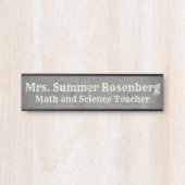 Porte-nom Pour Porte Panneau de signalisation de l'enseignant Porte de (Devant)