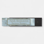 Porte-nom Pour Porte Panneau turquoise Marbre Géode Bureau d'affaires S (Devant)