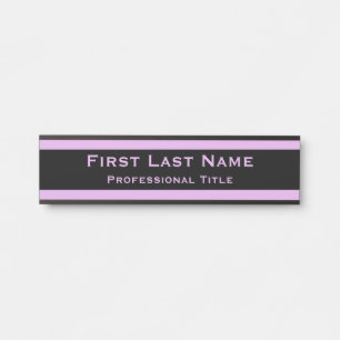 Porte-nom Pour Porte Panneaux de porte de bureau modernes signe lavande