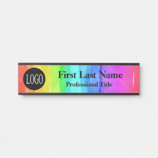 Porte-nom Pour Porte Panneaux de porte de bureau Signe de logo aquarell