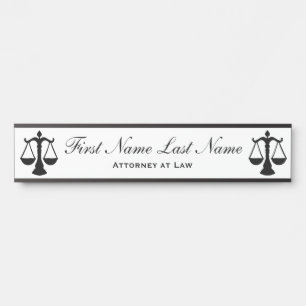Porte-nom Pour Porte Panneaux de porte pour avocat Avocat Blanc