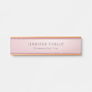 Porte-nom Pour Porte Parties scintillant or Rose tendance Élégant Modèl