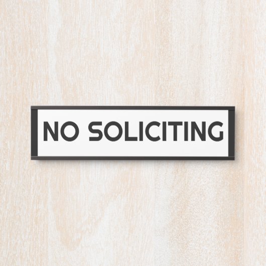 PORTE-NOM POUR PORTE PAS DE SOLICITATION (Devant)