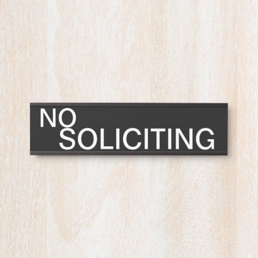 Porte-nom Pour Porte Pas de sollicitation (Devant)