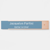 Porte-nom Pour Porte Pastel Doux bleu Plaine Élégant minimaliste modern (Devant)