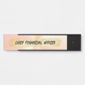 Porte-nom Pour Porte Pêche monogramme et Gold Business | (Devant)