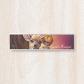 Porte-nom Pour Porte Petite fée et le mignon faon. (Devant)