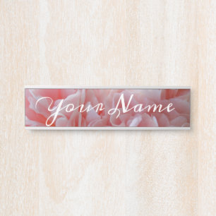 Porte-nom Pour Porte Pink Mallow