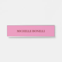 Pink minimaliste Plat Lisible Moderne