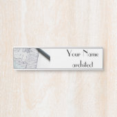 Porte-nom Pour Porte placa de nombre colgante estandar (Devant)