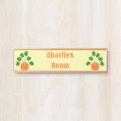 Porte-nom Pour Porte Plante Halloween Monstera en Citrouille Nom person (Devant)