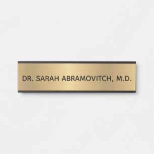Porte-nom Pour Porte Porte du docteur Gold Doctor Panneau de la porte d