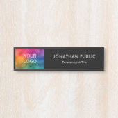 Porte-nom Pour Porte Porte Signes Votre Entreprise Logo Ici Moderne (Devant)