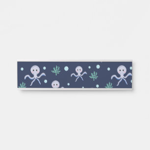 Porte-nom Pour Porte Poulpe sous le motif pour enfants de la mer