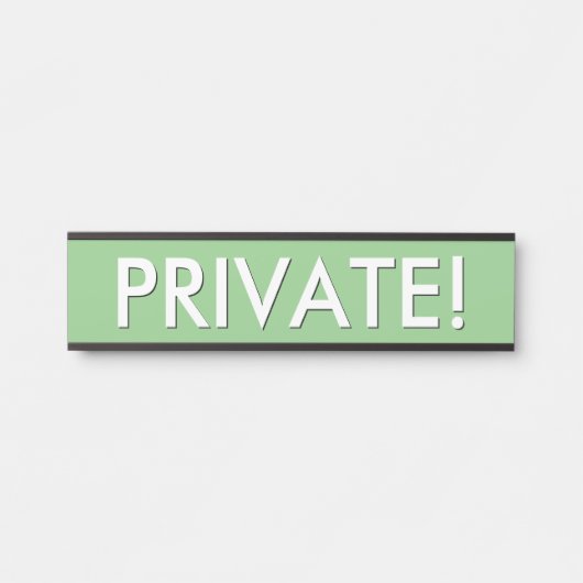 Porte-nom Pour Porte "PRIVÉ !"Plaque (Devant)