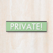 Porte-nom Pour Porte "PRIVÉ !"Plaque (Devant)