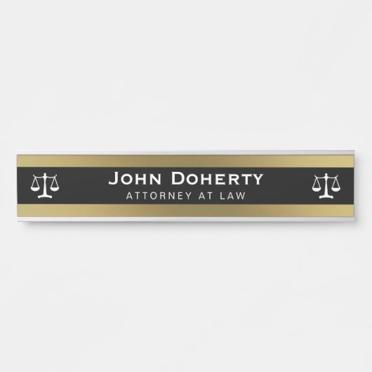 Porte-nom Pour Porte PROCUREUR DE DROIT | élégant (Devant)