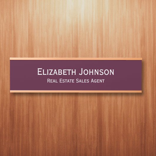 Porte-nom Pour Porte Professionnel Business Nom du bureau Titre Bourgog