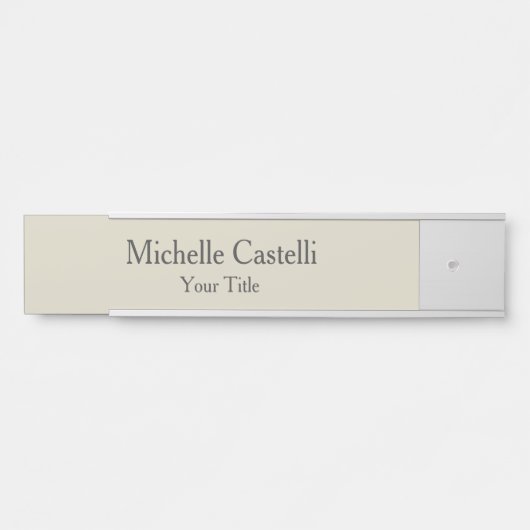 Porte-nom Pour Porte Professionnel Unique Classique Simple (Devant)