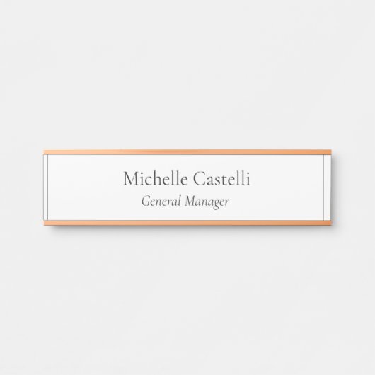 Porte-nom Pour Porte Professionnel Unique Classique Simple (Devant)