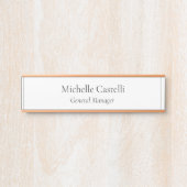 Porte-nom Pour Porte Professionnel Unique Classique Simple (Devant)