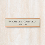 Porte-nom Pour Porte Professionnel Unique Classique Simple (Devant)