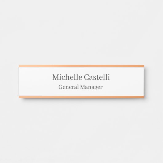 Porte-nom Pour Porte Professionnel Unique Classique Simple (Devant)