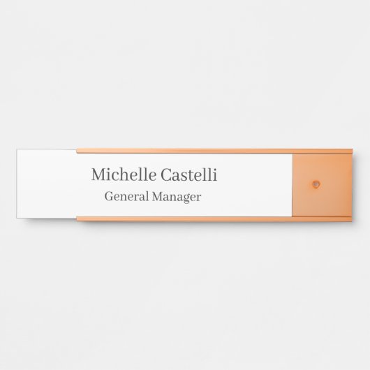 Porte-nom Pour Porte Professionnel Unique Classique Simple (Devant)