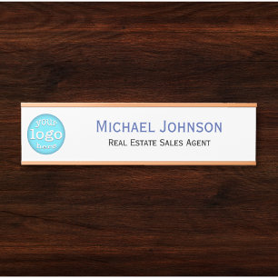 Porte-nom Pour Porte Professionnel White Business Office Nom du logo Ti
